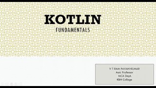 Kotlin Fundamentals