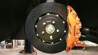 GTR Nismo Gets Racing Brakes 2 Piece Rotor Kit & AMS SS Brake Lines