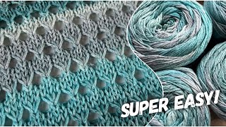 Класс! 🔥 НЕПРОЗРАЧНАЯ СЕТКА ВАШЕЙ МЕЧТЫ! SUPER EASY LACE KNITTING PATTERN ❕