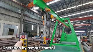 HUALONG machinery floor fixed freestanding engine cantilever A frame Gantry Crane  electric hoist