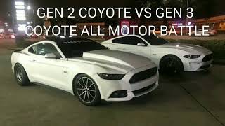 2018 MUSTANG 5.0 FULL EXHAUST/ E85 VS. 8600 RPM BUILT MUSTANG GEN 2 ALL MOTOR  COYOTE  ROLL RACE