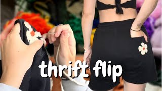 thrift flip! turning ugly clothes into less ugly outfits (one failed attempt lol) no sewing machine