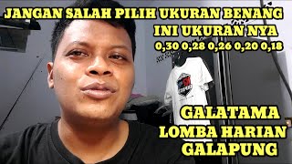 ukuran benang pancing ikan mas 016 sampai 030 untuk lomba harian galatama galapung