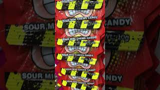 SUPER SOUR MINI CHEWS CANDY TNT #shorts #short #supersour #mini #chews #candy #candyasmr #tnt #super