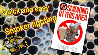 Light a bee smoker the easy way.