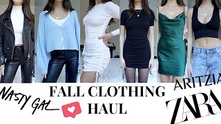 FALL CLOTHING HAUL - Zara, Princess Polly, Nasty Gal, Aritzia