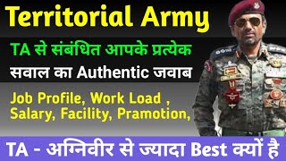 TA(Territorial Army) Agniveer से Best क्यों है Job Profile Work Load Salary, Facility संपूर्ण जनकारी