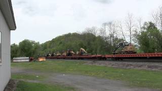 [HD] CSX Work Train W030 at Fonda, NY