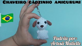 Cachorro Amigurumi Chaveiro - Mini Amigurumi