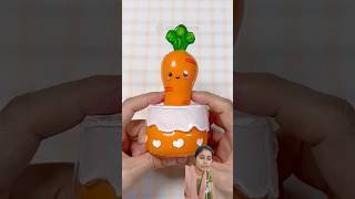 DIY 🥕🥕 carrot  🍰🍰 cake squishy with Nano Tape! #youtubeshorts