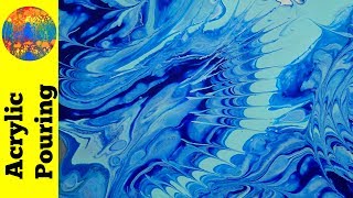 Mesmerizing Large Busy Puddle Acrylic Pour Painting