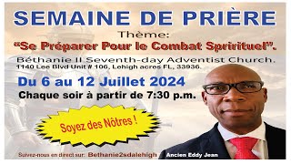 "Se Préparer pour le Combat Spirituel" /Anc. Eddy Jean