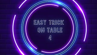 Easy Trick of Table 4 #table #multipication #tabletrick #mce