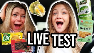 LIVE TEST: verrückte asiatische Süßigkeiten mit Karina2you!!!😳😱 FOOD CHALLENGE PIA Karina