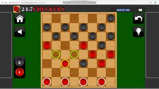 Winning checkers against a computer (on hard mode)