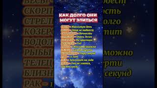 Как долго знаки зодиака могут злиться  #astrology #гороскоп #астрология #знакизодиака