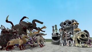 ZOOCHOSIS MUTANT ANIMALS vs ZOONOMALY- Garry's Mod