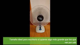 Orbegozo TF 0123 - Ventilador de sobremesa, oscilante, 2 velocidades, diámetro hélice 23 cm