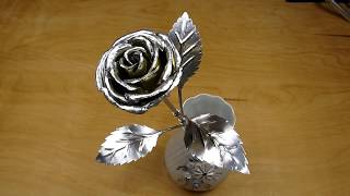 Роза из металла. Metal rose.