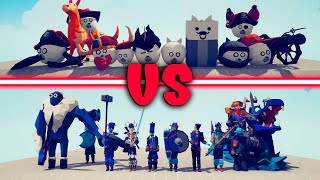 BATTLE CATS TEAM vs VIKINGS TEAM - Totally Accurate Battle Simulator | TABS