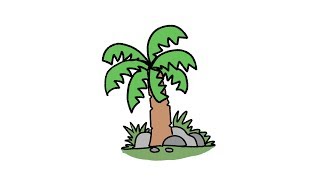 How to Draw Palm Tree Easy Step By Step