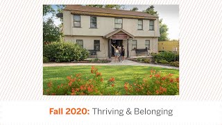 Fall 2020: Thriving & Belonging