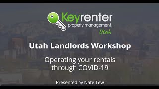 Virtual Workshop for Utah Landlords - How to operate your rental through COVID-19