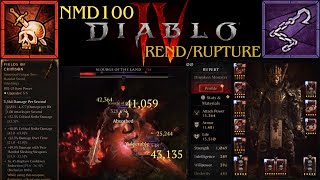 Diablo 4 - Season 2 Rend/Rupture Barbarian Nightmare Dungeon 100