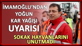 Ekrem İmamoğlu Bir Hafta Sürmesi Beklenen Yoğun Kar Yağışı İçin Hazırlıkları Yerinde İnceledi.