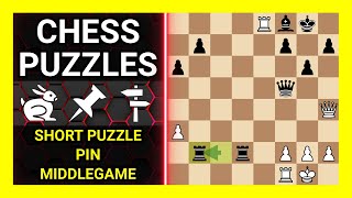 Chess Puzzles to Practice. Themes: Short puzzle, Pin, Middlegame. Learn Chess