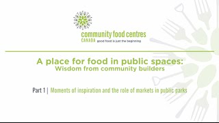 A place for food in public spaces - Part 1