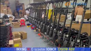 Show China electric scooter factory ：about M1 1200w 10inch road tire speed 50km/h