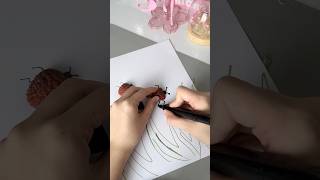 Tận dụng vỏ TRÁI VẢI để vẽ con Bọ 😨 | Bò Cutie #diy #shorts