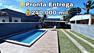 ✨️Casa de praia  Terreno grande piscina de alvenaria vale a pena conferir 240 mil Cabo frio RJ ❤️🌊🔑