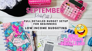 SETTING UP MY SEPTEMBER BUDGET PLANNER | NEW SAVINGS CHALLENGE! | LOW INCOME | BBP | 2023