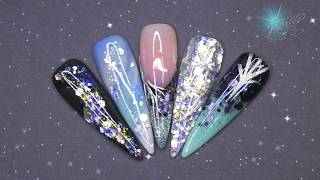 Day and Night Frost Design | Acrylic Nails | HOW TO