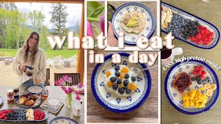 WHAT I EAT IN A DAY | EASY high-protein recipes for hormone health!