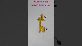 giraffe drawing with letter h.. giraffe drawing #shortsfeed #shortsvideo