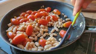 Pomidorki i fasola -  pasta na chleb!