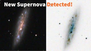 I took a picture of a newly detected Supernova in the Surfboard Galaxy! SN 2023dbc