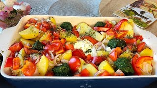 Сливочный картофель со шпинатом и сыром Фета из духовки. Очень вкусно!