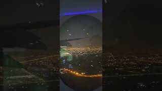 Flight Landing in Dubai Night time