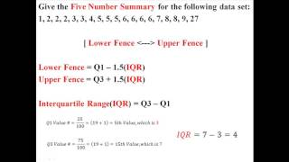 The Five Number Summary, Interquartile RangeIQR, and Boxplots