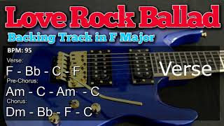 Bon Jovi Style Backing Track | Love Rock Ballad in F Major