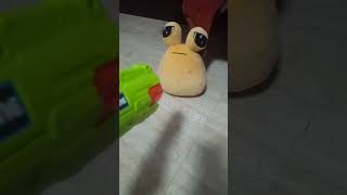 nothing new pou shot by the nerf gun