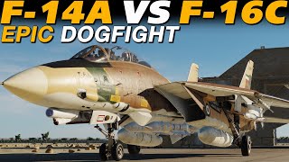 F-14A VS F-16C | EPIC Dogfight in the DCS F-14A Tomcat