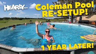 Coleman Pool - RE-SETUP! 1 Year Later Review!