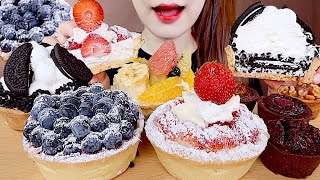 ASMR FRUIT TART, CHOCOLATE TART MUKBANG 과일 가득 타르트🍓 초콜릿 타르트 먹방 eating sounds