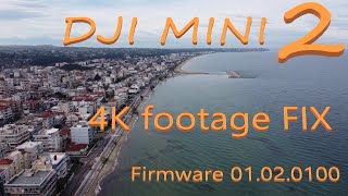 DJI MINI 2 || NEW FIRMWARE 01.02.0100 TEST || 4K STRIPE PROBLEM SOLVED ||  PERAIA || THESSALONIKI