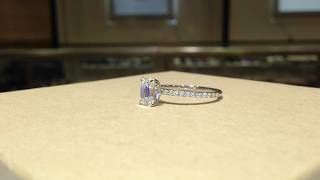 1.25 Carat Emerald Cut Moissanite (Forever One) Ring in 14K Gold